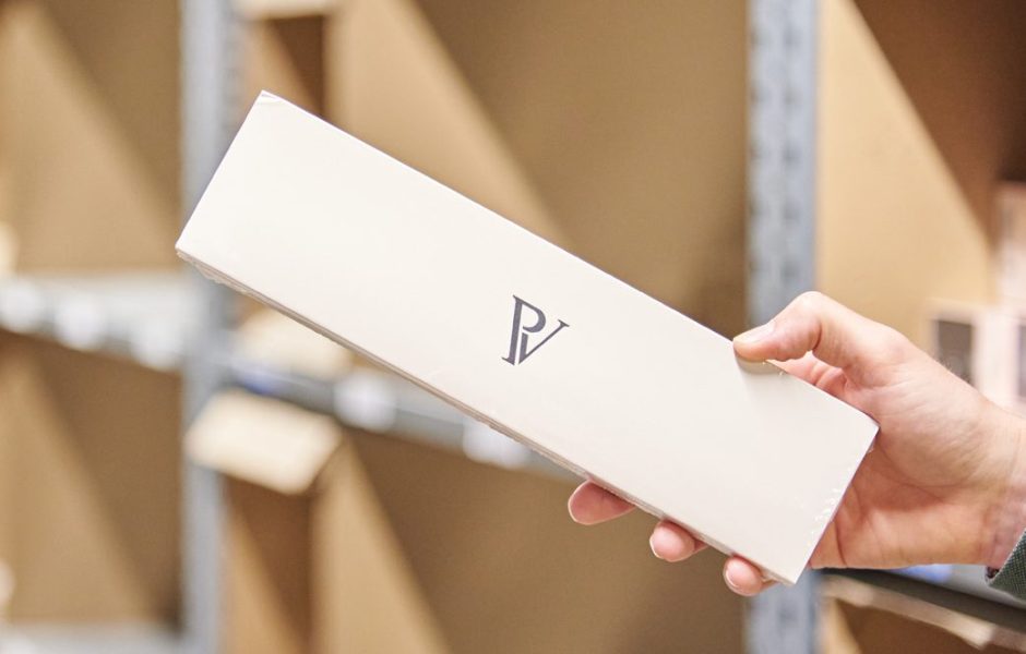 The image with an example of Paul Valentine's packaging